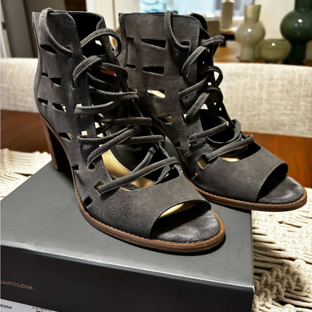 Vince Camuto Tressa Perforated Lace-Up Sandals